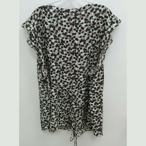 Modcloth Fervour Plus Sz Short Sleeve Top Floral - Picture 4 of 6